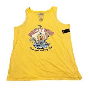NWT Spongebob Squarepants Tank Top The Krusty Crab Graphic Print Top
